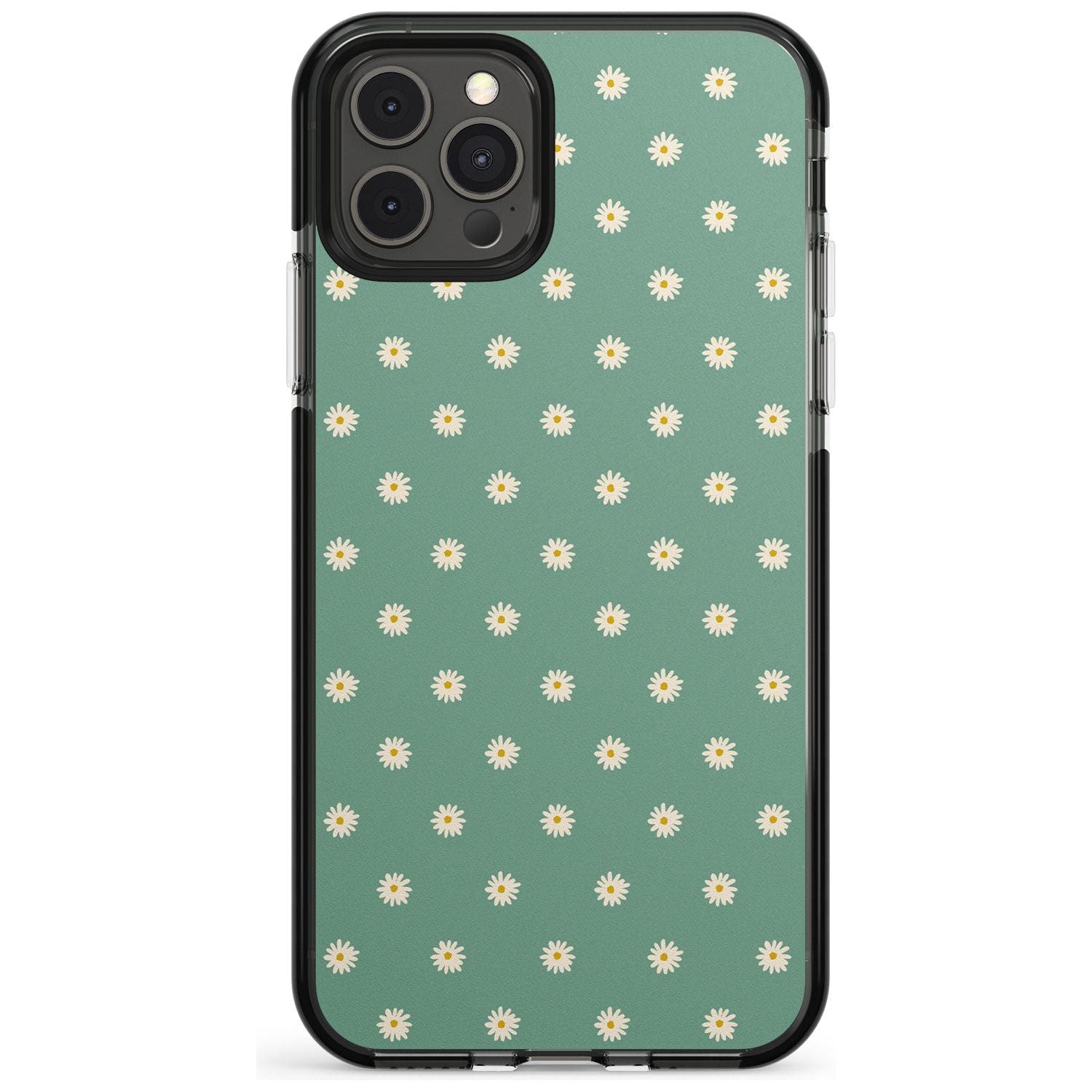 Daisy Pattern - Teal Cute Floral Daisy Design Pink Fade Impact Phone Case for iPhone 11