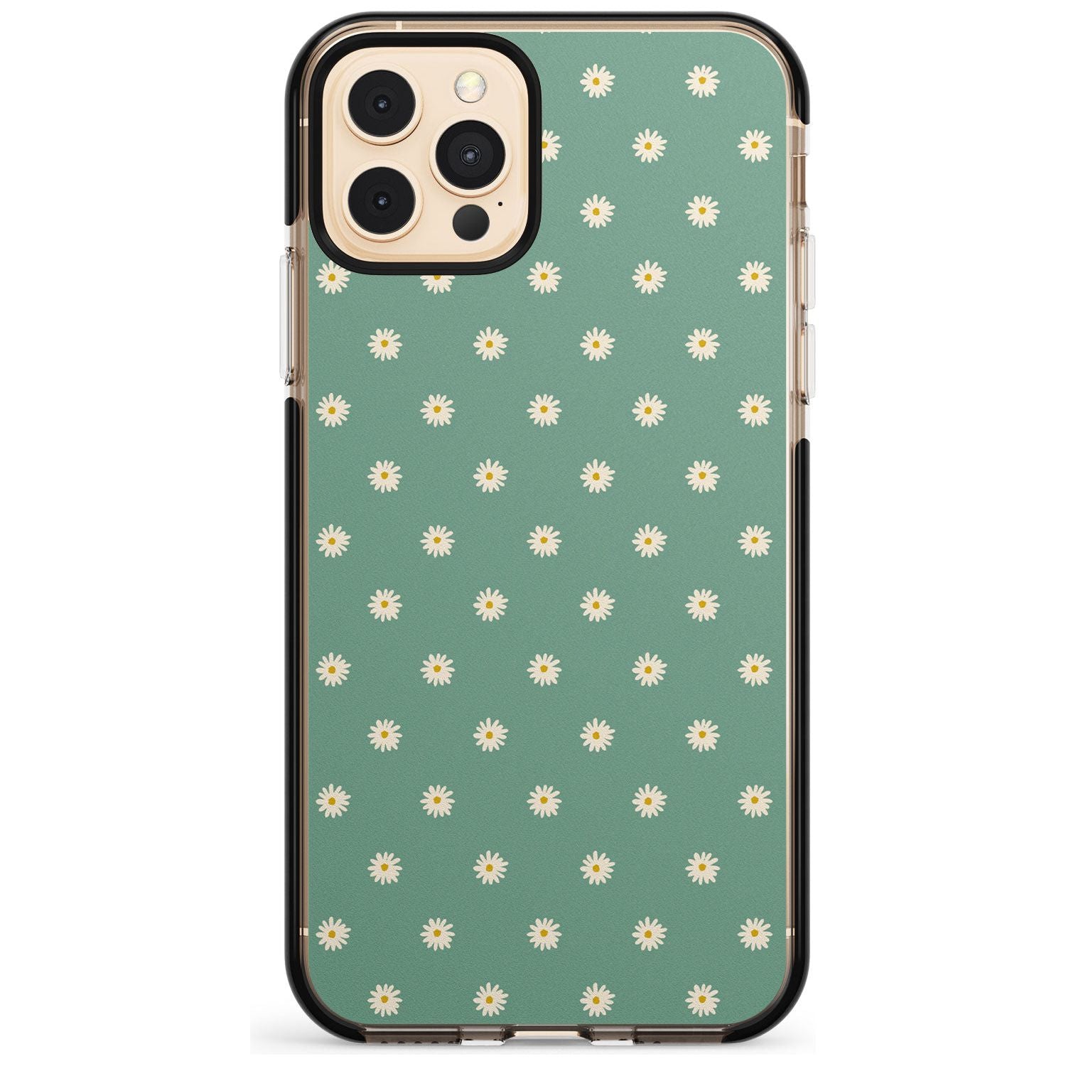 Daisy Pattern - Teal Cute Floral Daisy Design Pink Fade Impact Phone Case for iPhone 11
