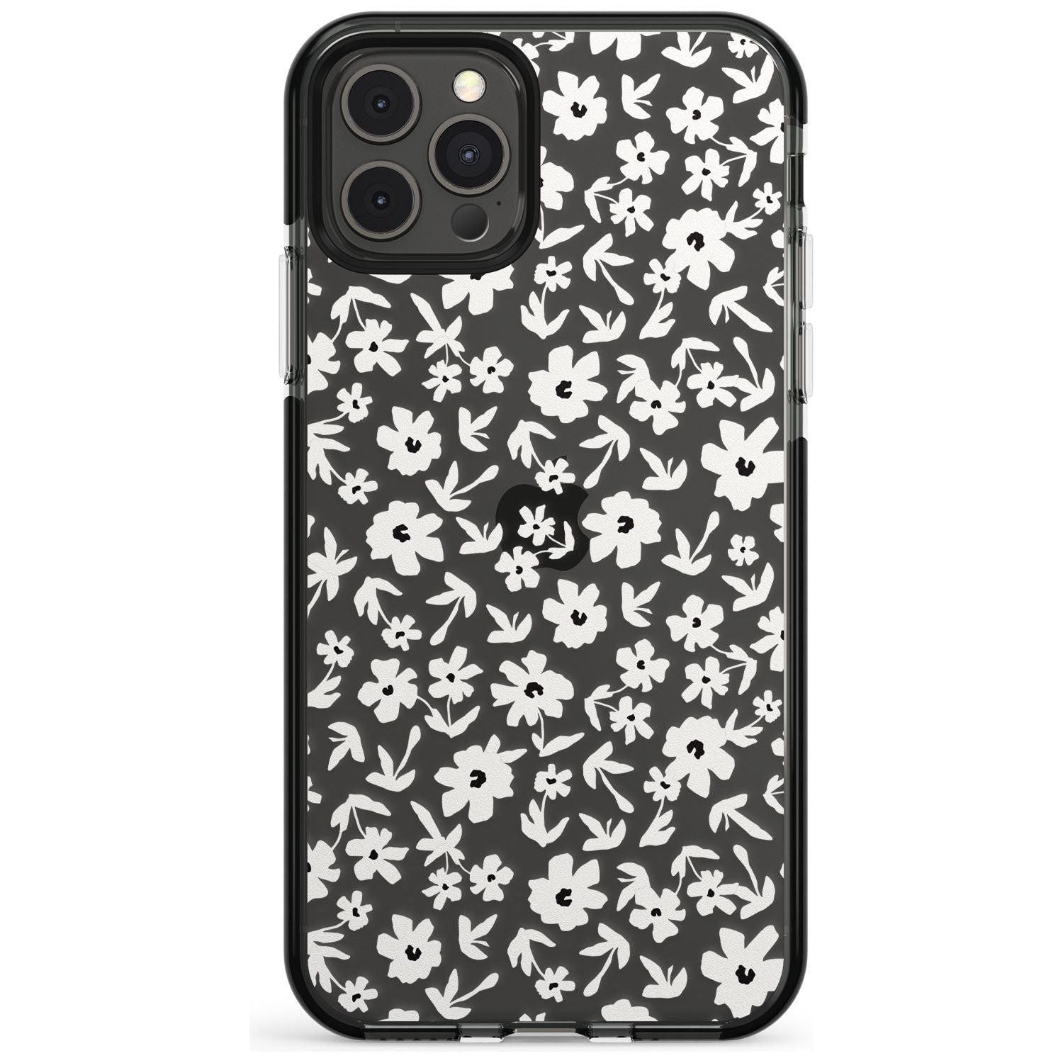 Floral Print on Clear - Cute Floral Design Pink Fade Impact Phone Case for iPhone 11