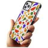 Mixed Kawaii Food Icons - Clear iPhone Case Black Impact Phone Case Warehouse 11 Pro Max