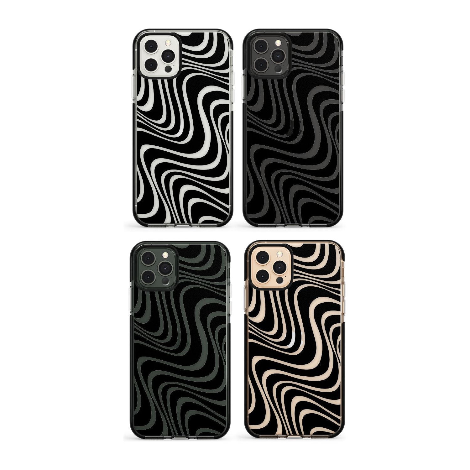 Damascus Steel Impact Phone Case for iPhone 11, iphone 12
