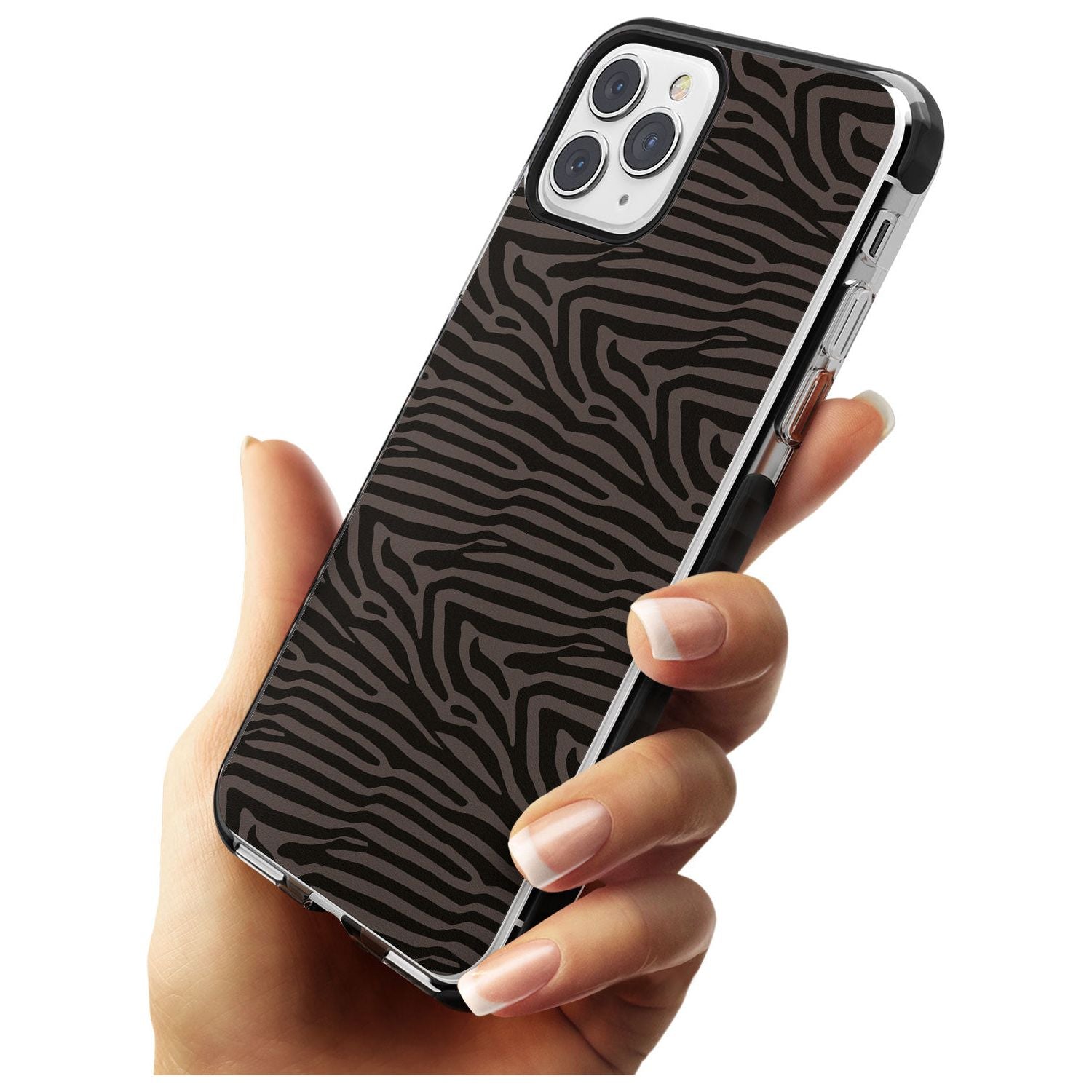Dark Animal Print Pattern Zebra Black Impact Phone Case for iPhone 11 Pro Max