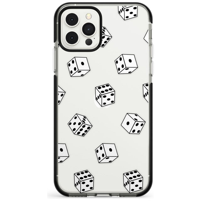 Clear Dice Pattern Black Impact Phone Case for iPhone 11