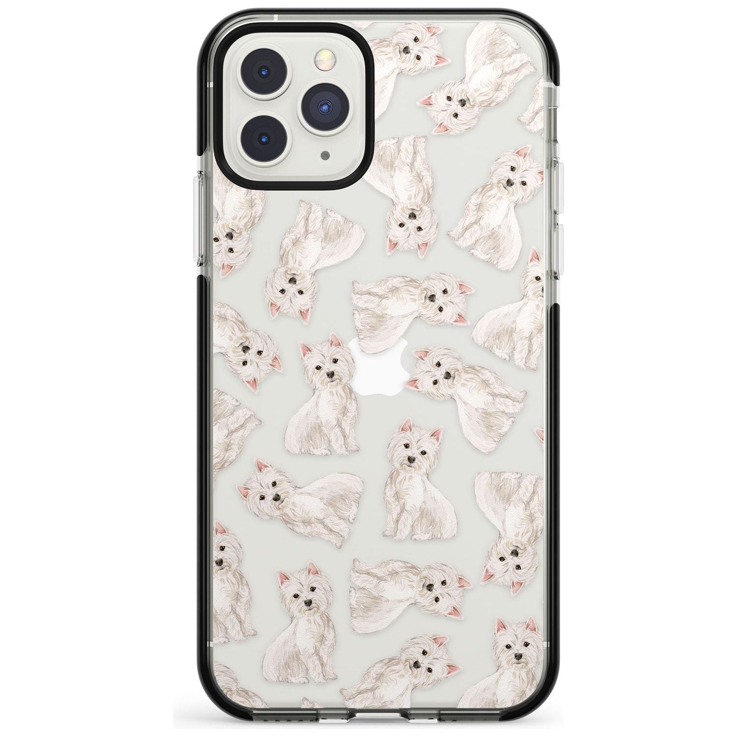 Westie Watercolour Dog Pattern Black Impact Phone Case for iPhone 11 Pro Max