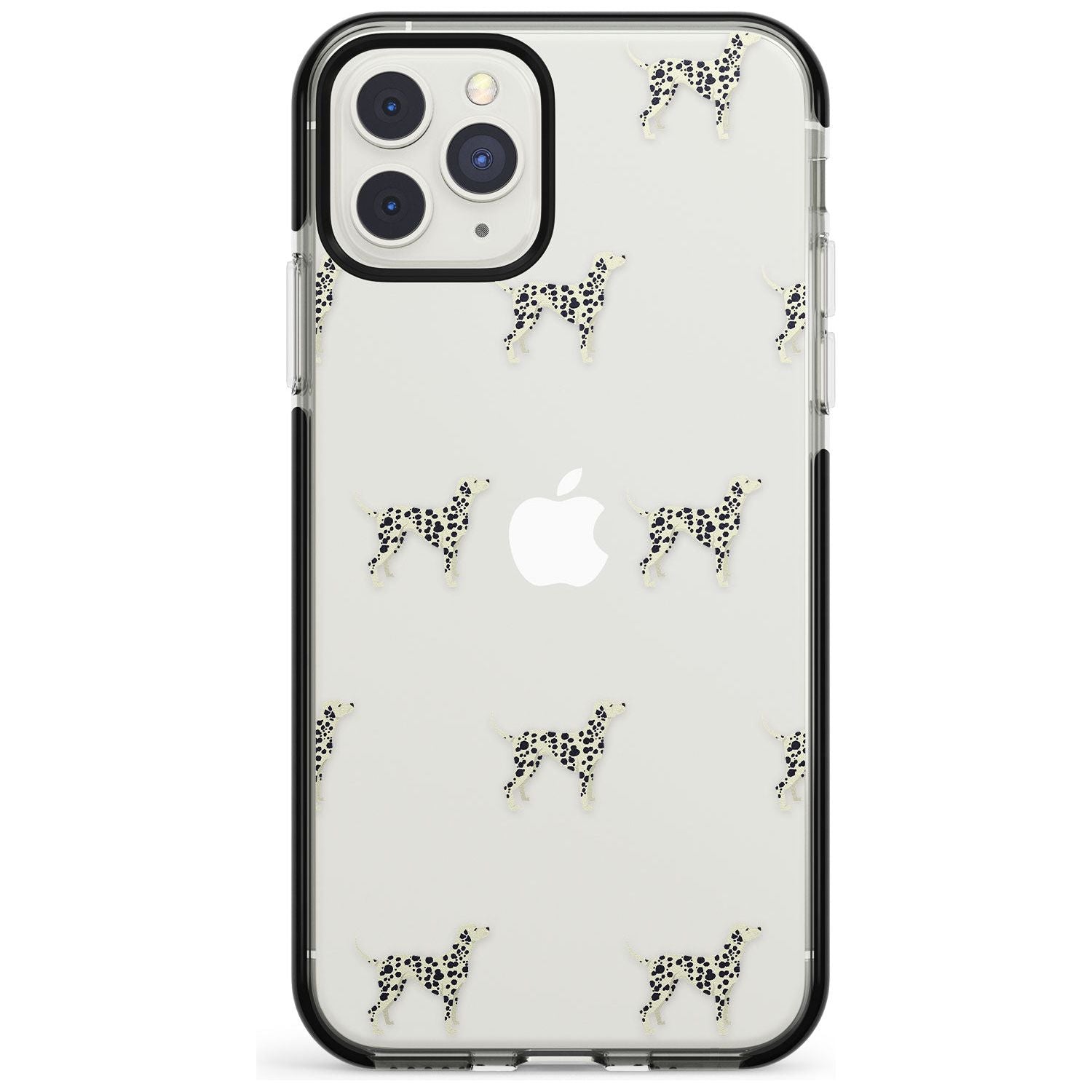 Dalmation Dog Pattern Clear Black Impact Phone Case for iPhone 11 Pro Max