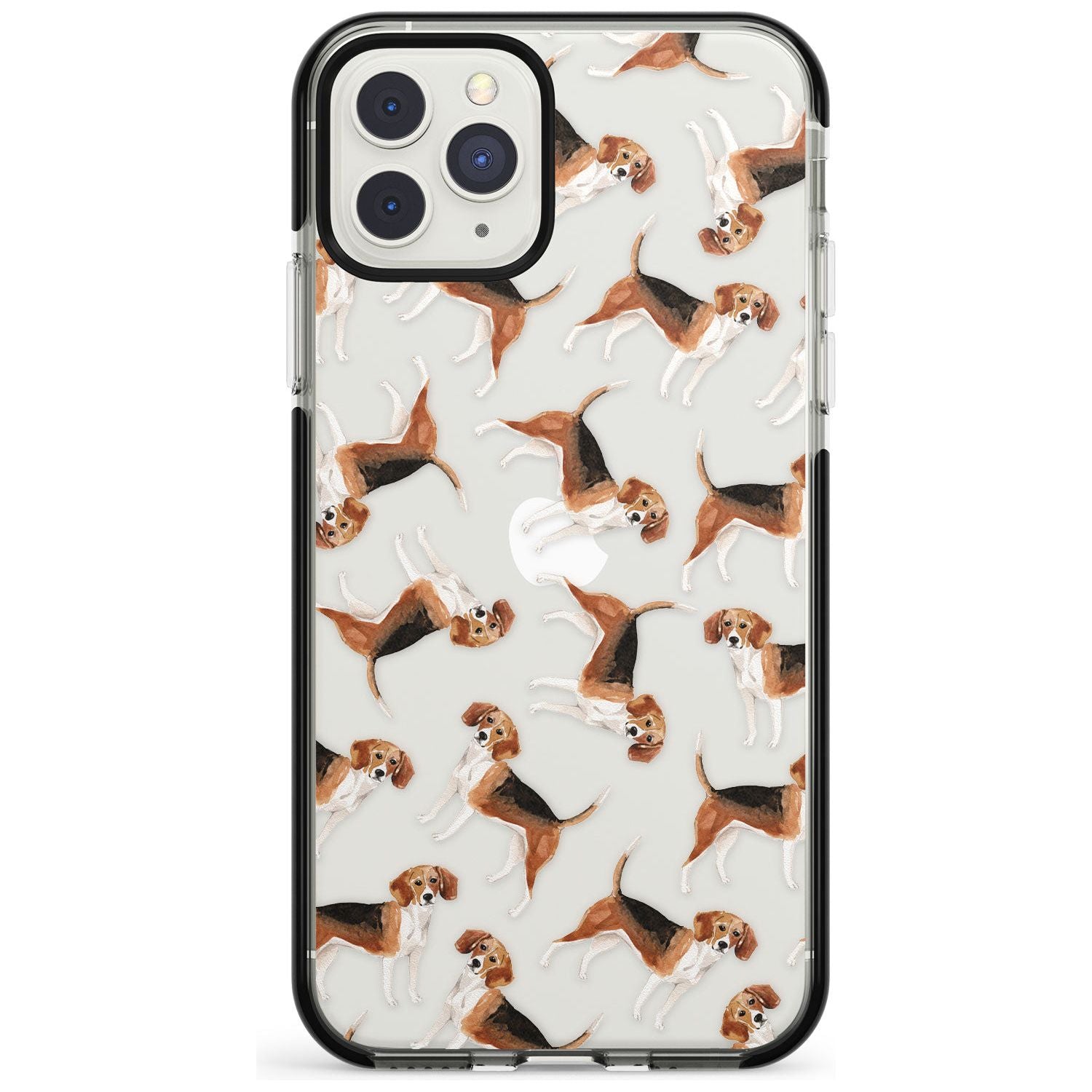 Beagle Watercolour Dog Pattern Black Impact Phone Case for iPhone 11 Pro Max