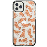 Hungarian Vizsla Watercolour Dog Pattern Black Impact Phone Case for iPhone 11 Pro Max