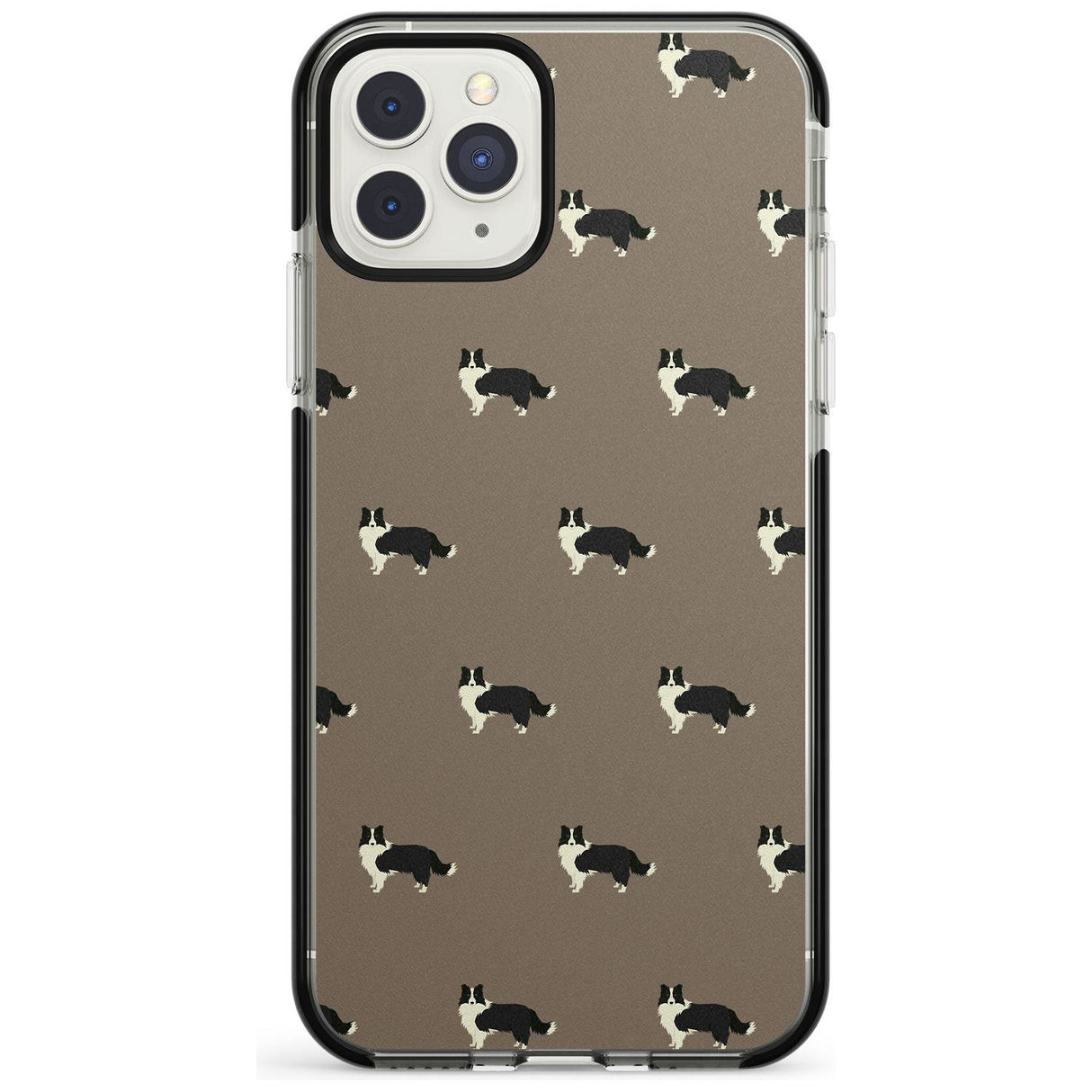 Border Collie Dog Pattern Black Impact Phone Case for iPhone 11 Pro Max