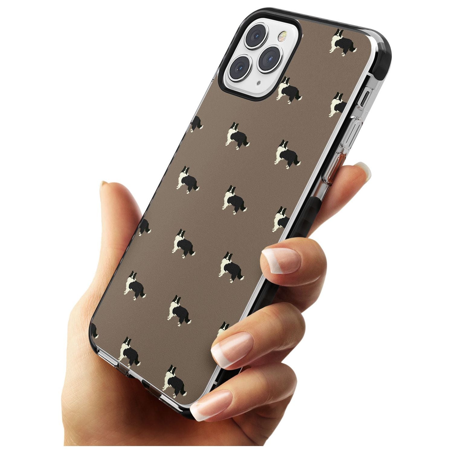 Border Collie Dog Pattern Black Impact Phone Case for iPhone 11 Pro Max