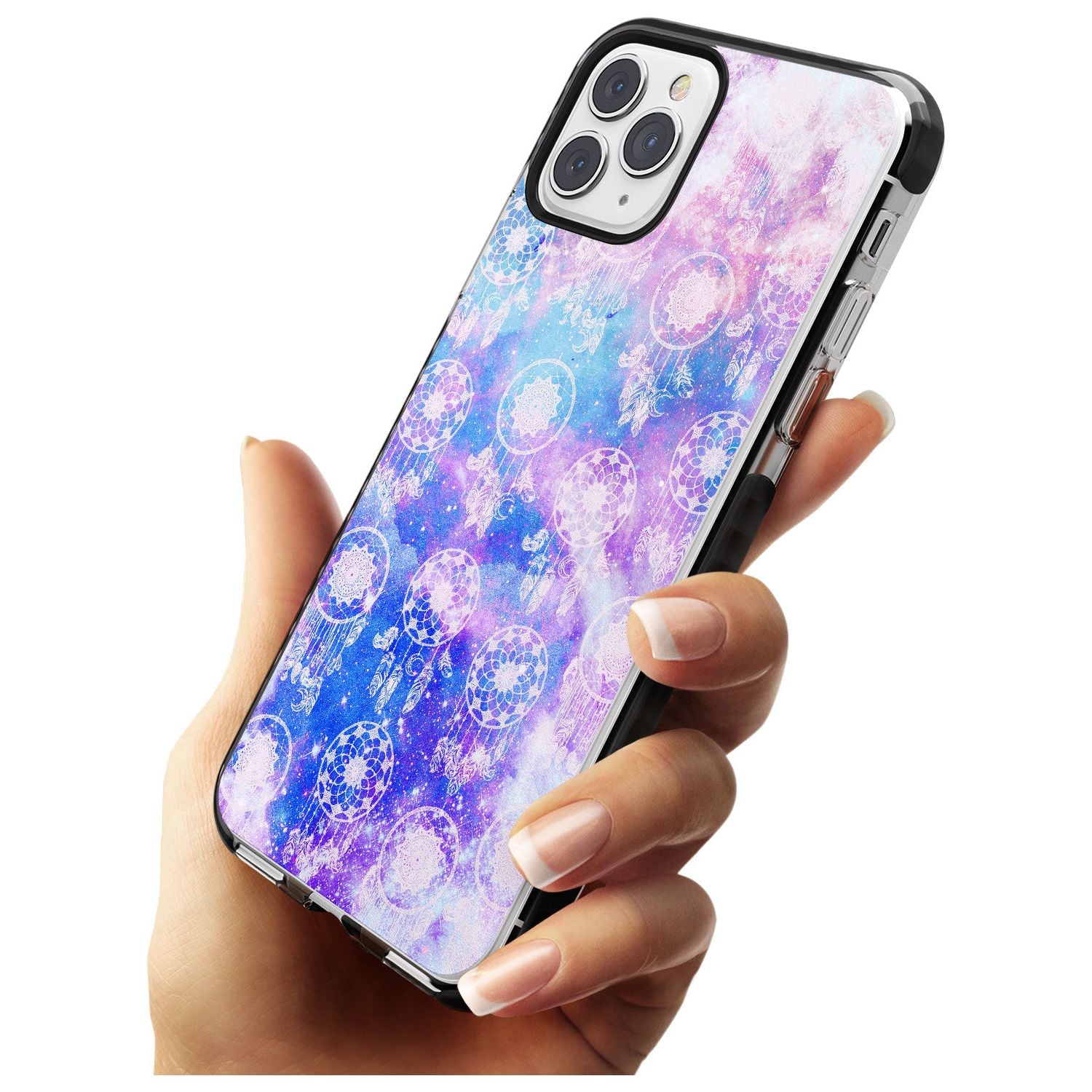Dreamcatcher Pattern Galaxy Print Tie Dye Black Impact Phone Case for iPhone 11 Pro Max