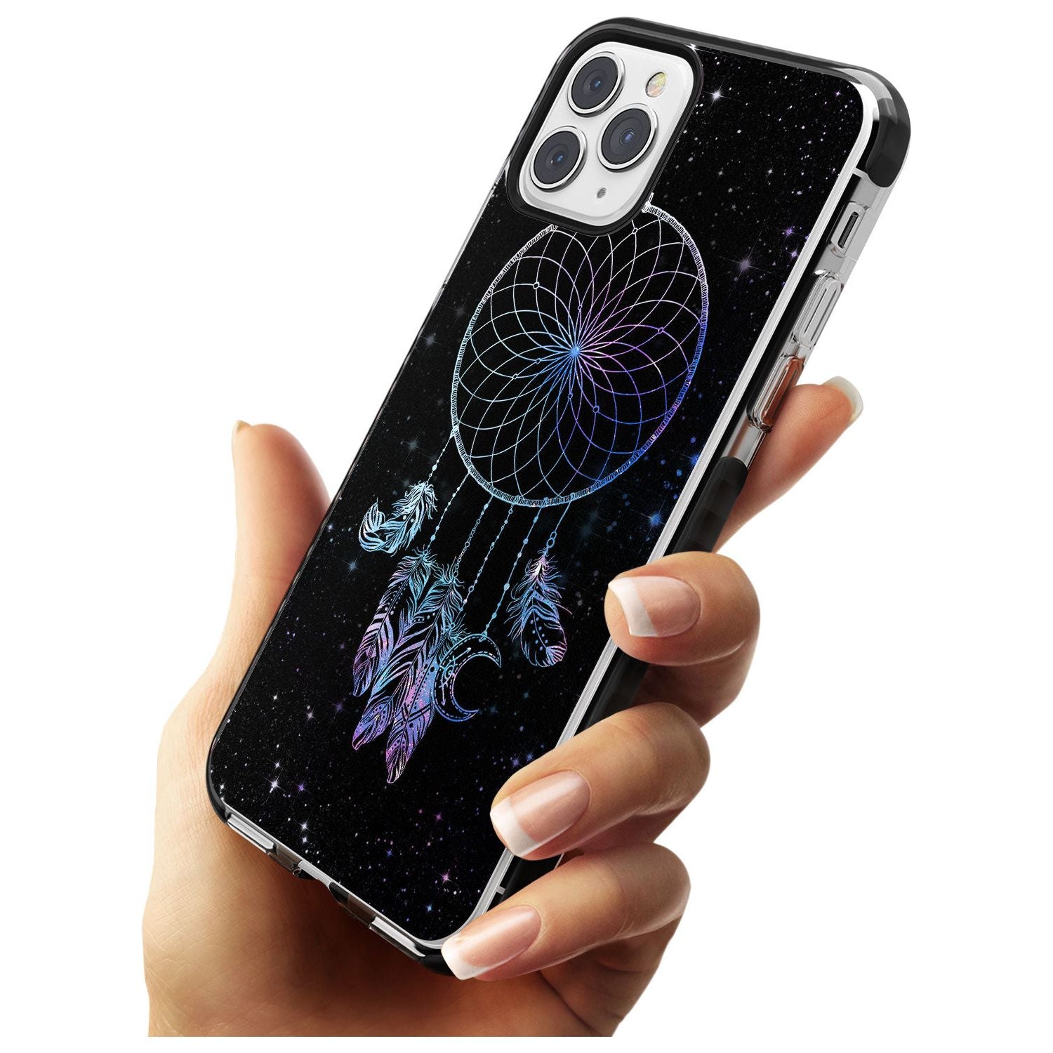 Dreamcatcher Space Stars Galaxy Print Black Impact Phone Case for iPhone 11 Pro Max