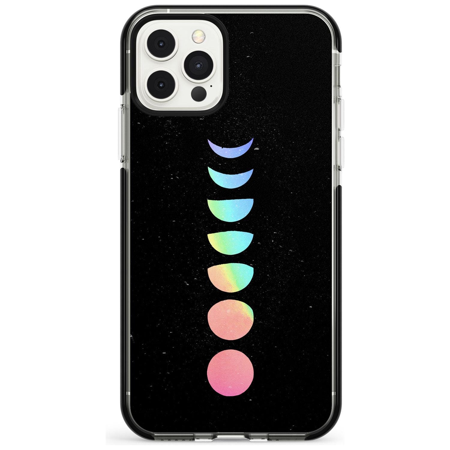 Pastel Moon Phases Pink Fade Impact Phone Case for iPhone 11