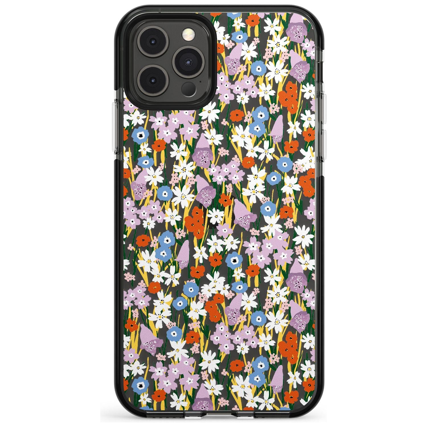 Energetic Floral Mix: Transparent Pink Fade Impact Phone Case for iPhone 11