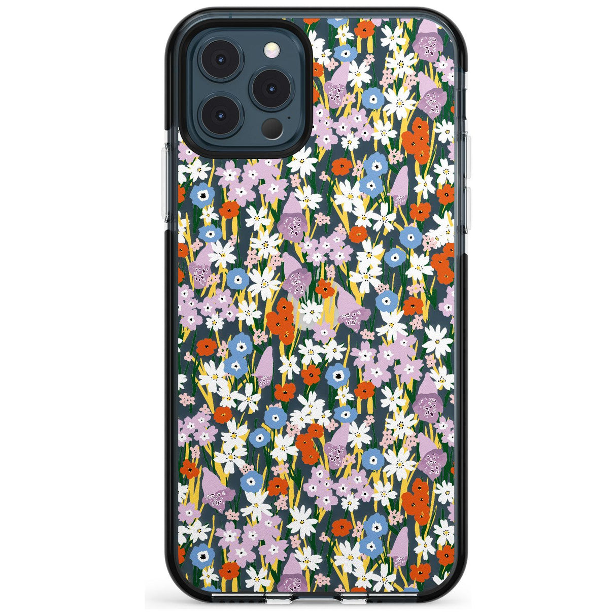 Energetic Floral Mix: Transparent Pink Fade Impact Phone Case for iPhone 11