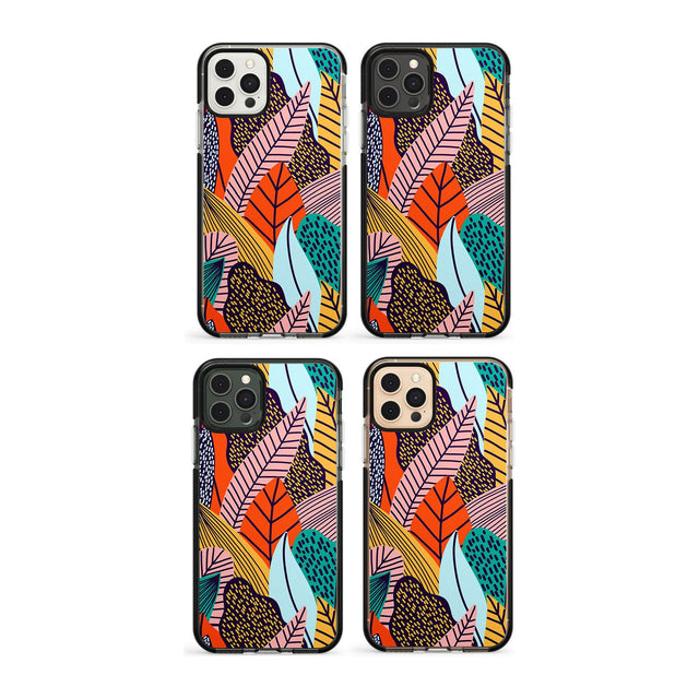 Abstract Leaves Impact Phone Case for iPhone 11, iphone 12