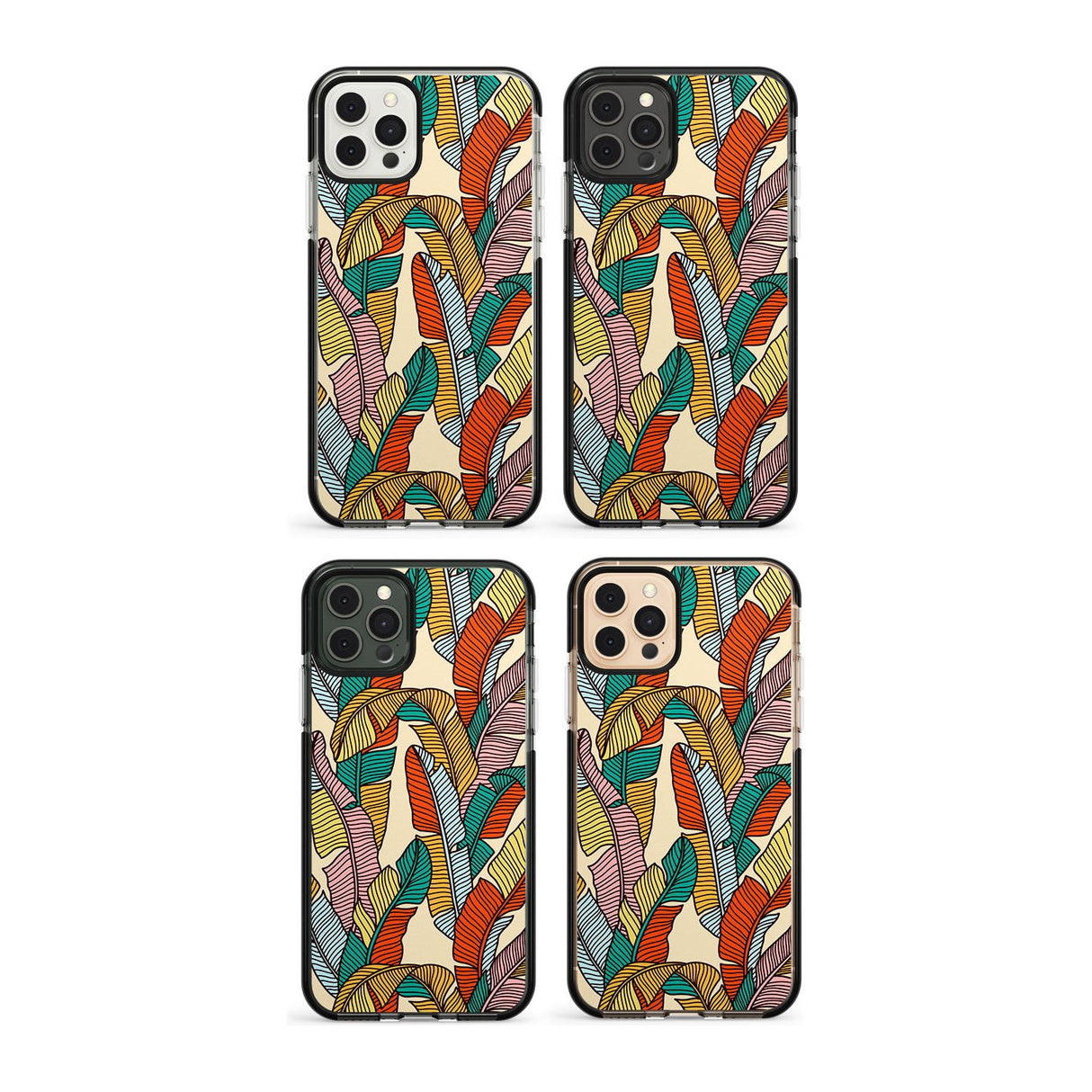 Abstract Leaves Impact Phone Case for iPhone 11, iphone 12