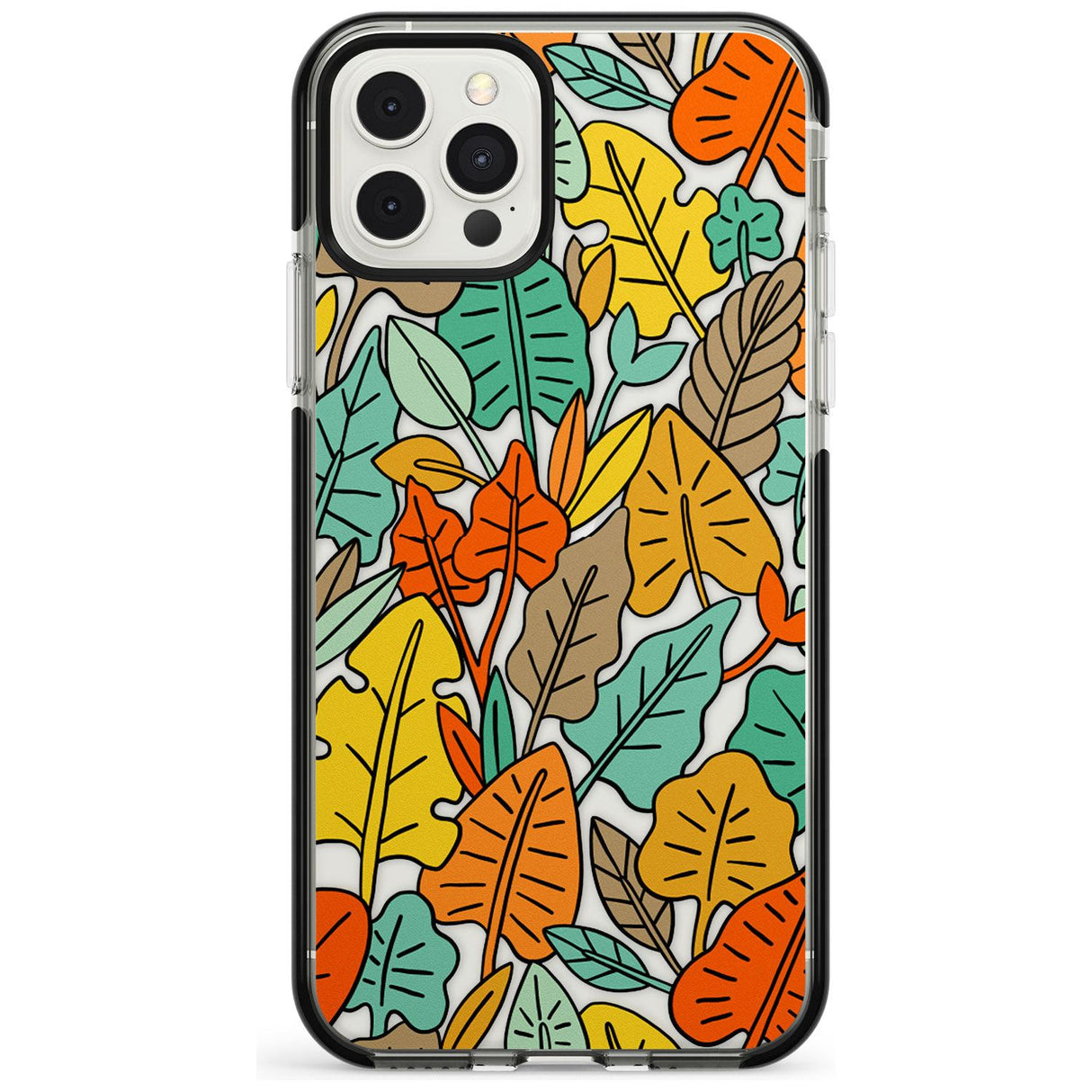 Abstract Leaves Impact Phone Case for iPhone 11, iphone 12