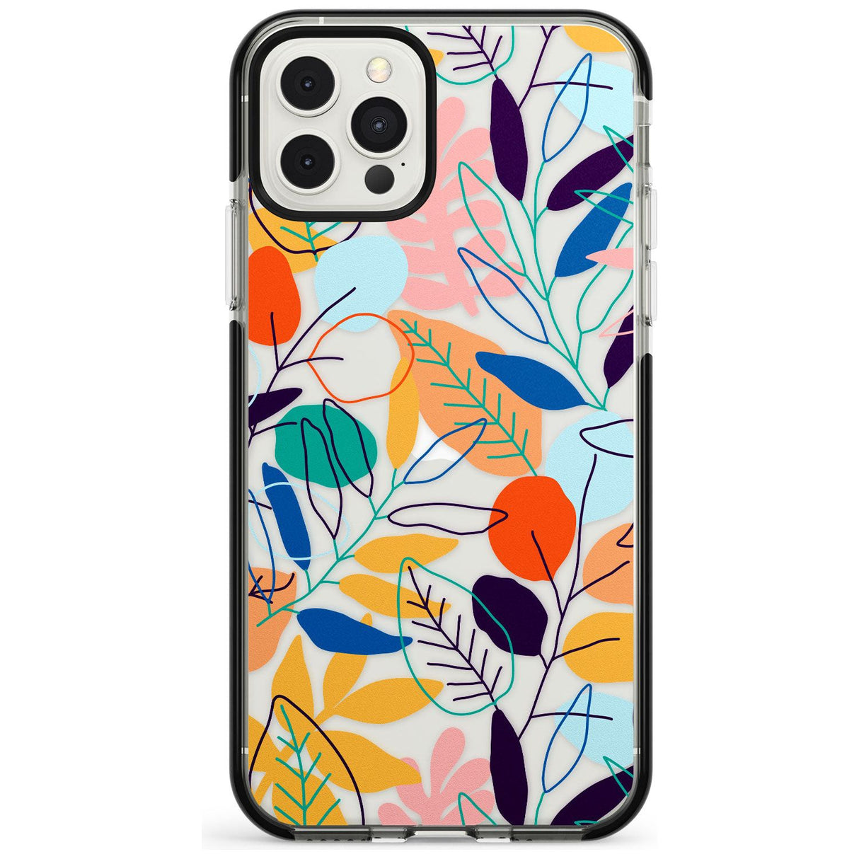 Abstract Leaves Impact Phone Case for iPhone 11, iphone 12