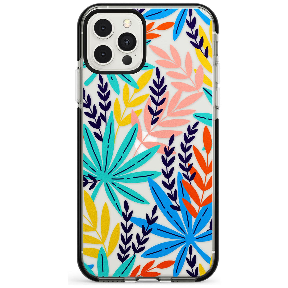 Tropical Palm Leaves Impact Phone Case for iPhone 11, iphone 12