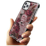 Be a Wildflower Floral Quote Black Impact Phone Case for iPhone 11 Pro Max