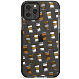 Coffee Cup Pattern Black Impact Phone Case for iPhone 11