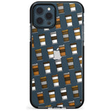 Coffee Cup Pattern Black Impact Phone Case for iPhone 11