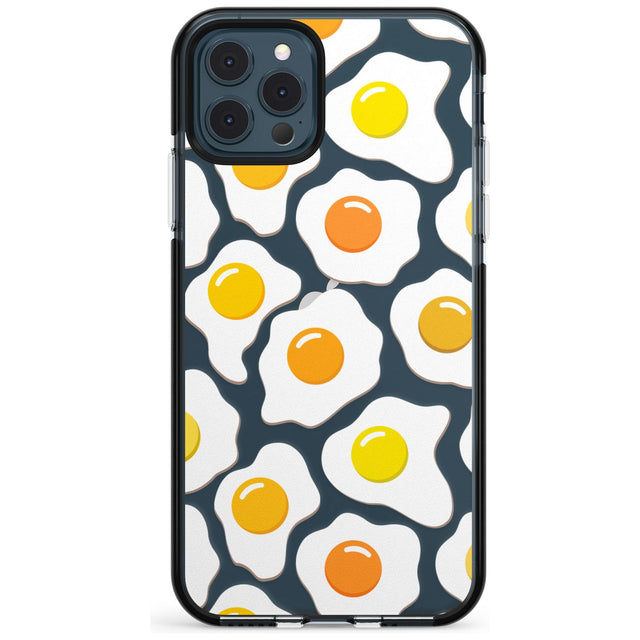 Fried Egg Pattern Black Impact Phone Case for iPhone 11