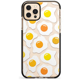 Fried Egg Pattern Black Impact Phone Case for iPhone 11