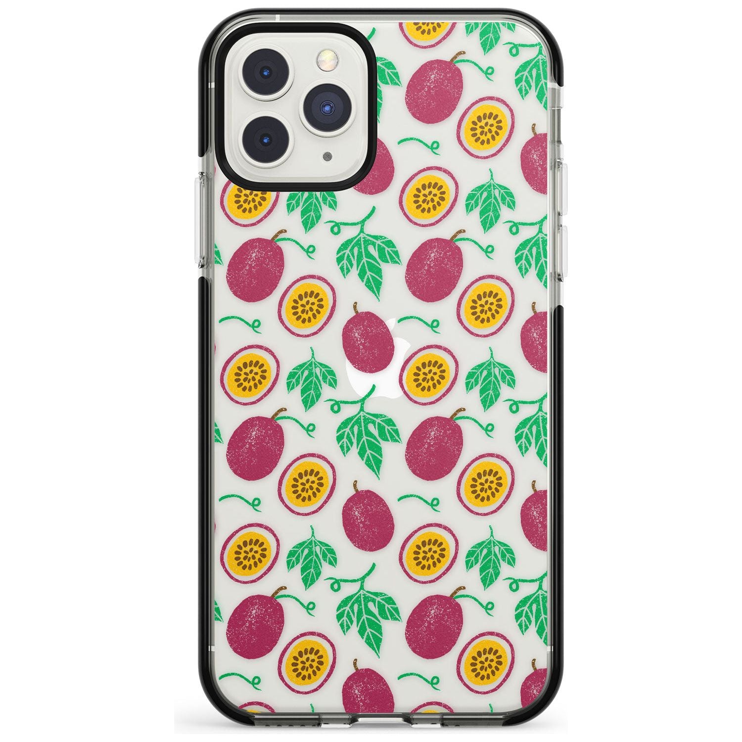 Passion Fruit Pattern iPhone Case  Black Impact Phone Case - Case Warehouse