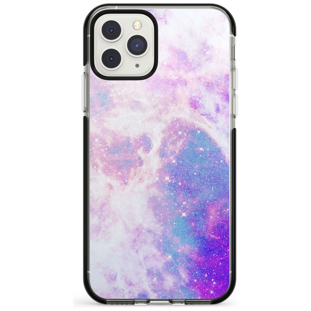 Purple & Blue Galaxy Pattern Design Black Impact Phone Case for iPhone 11 Pro Max