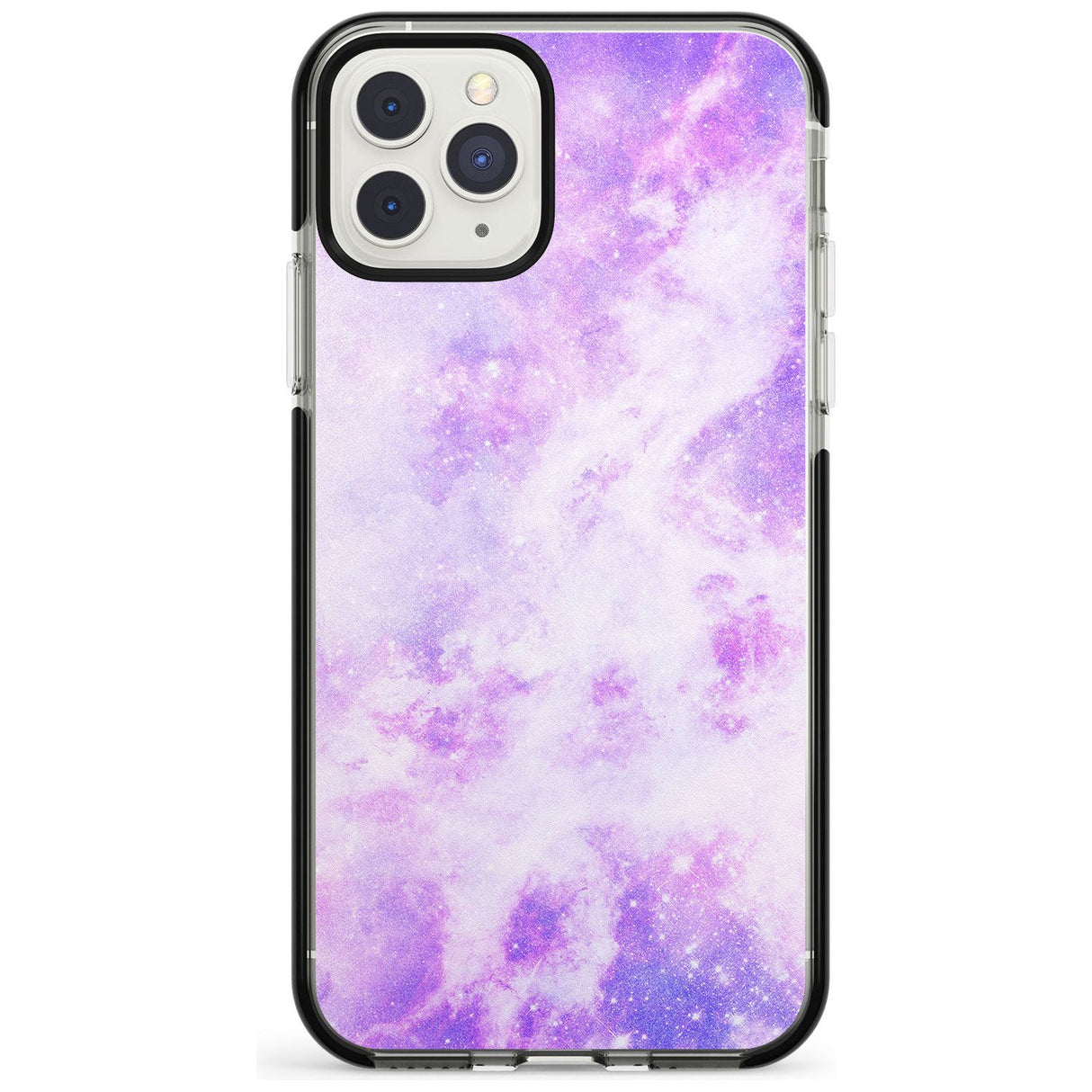 Purple Galaxy Pattern Design Black Impact Phone Case for iPhone 11 Pro Max