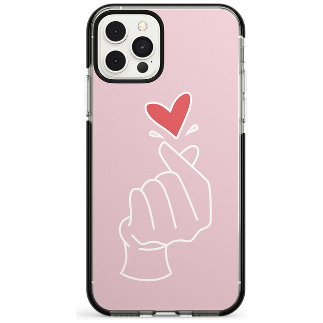 Finger Heart in Pink Pink Fade Impact Phone Case for iPhone 11