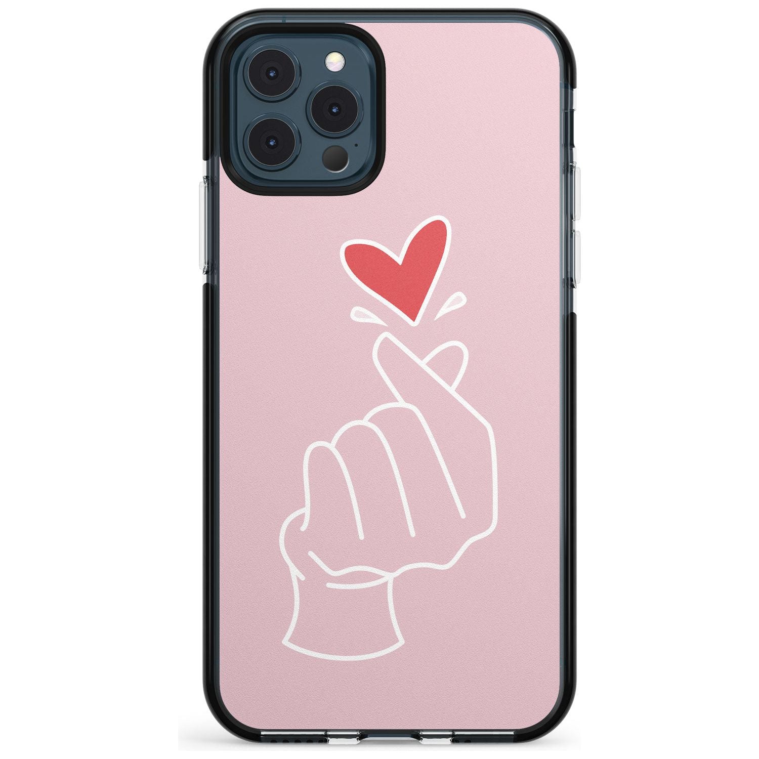 Finger Heart in Pink Pink Fade Impact Phone Case for iPhone 11