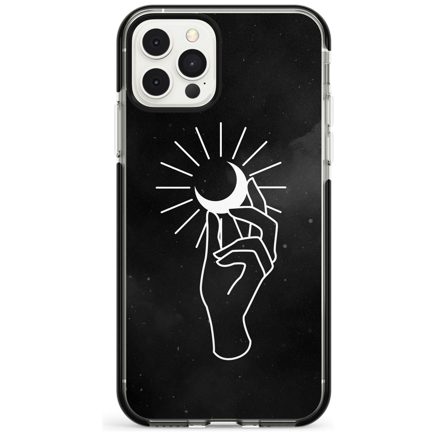 Hand Holding Moon Pink Fade Impact Phone Case for iPhone 11