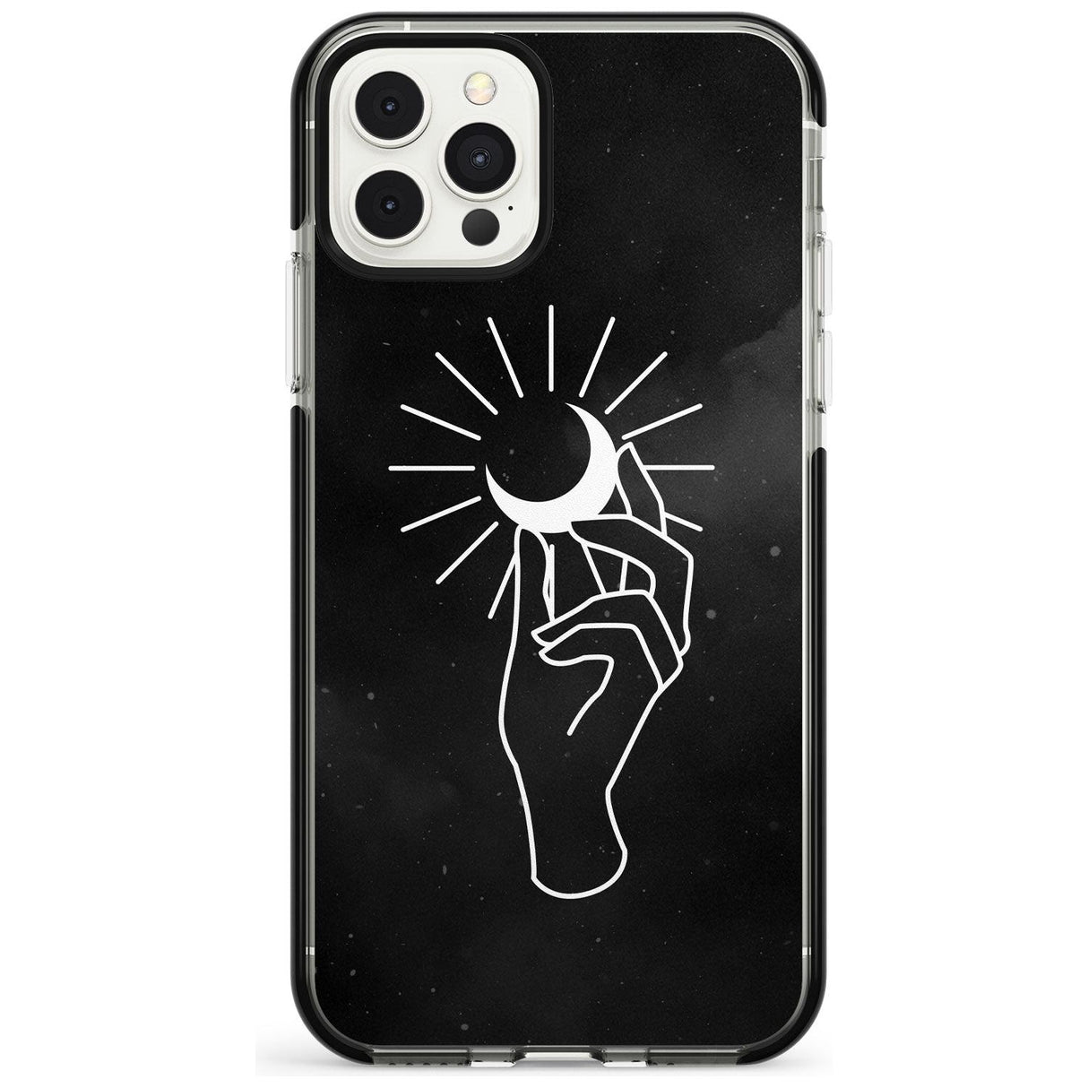 Hand Holding Moon Pink Fade Impact Phone Case for iPhone 11