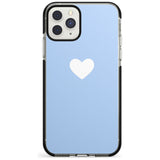 Single Heart Design: White & Baby Blue