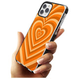 Orange Heart Illusion Black Impact Phone Case for iPhone 11