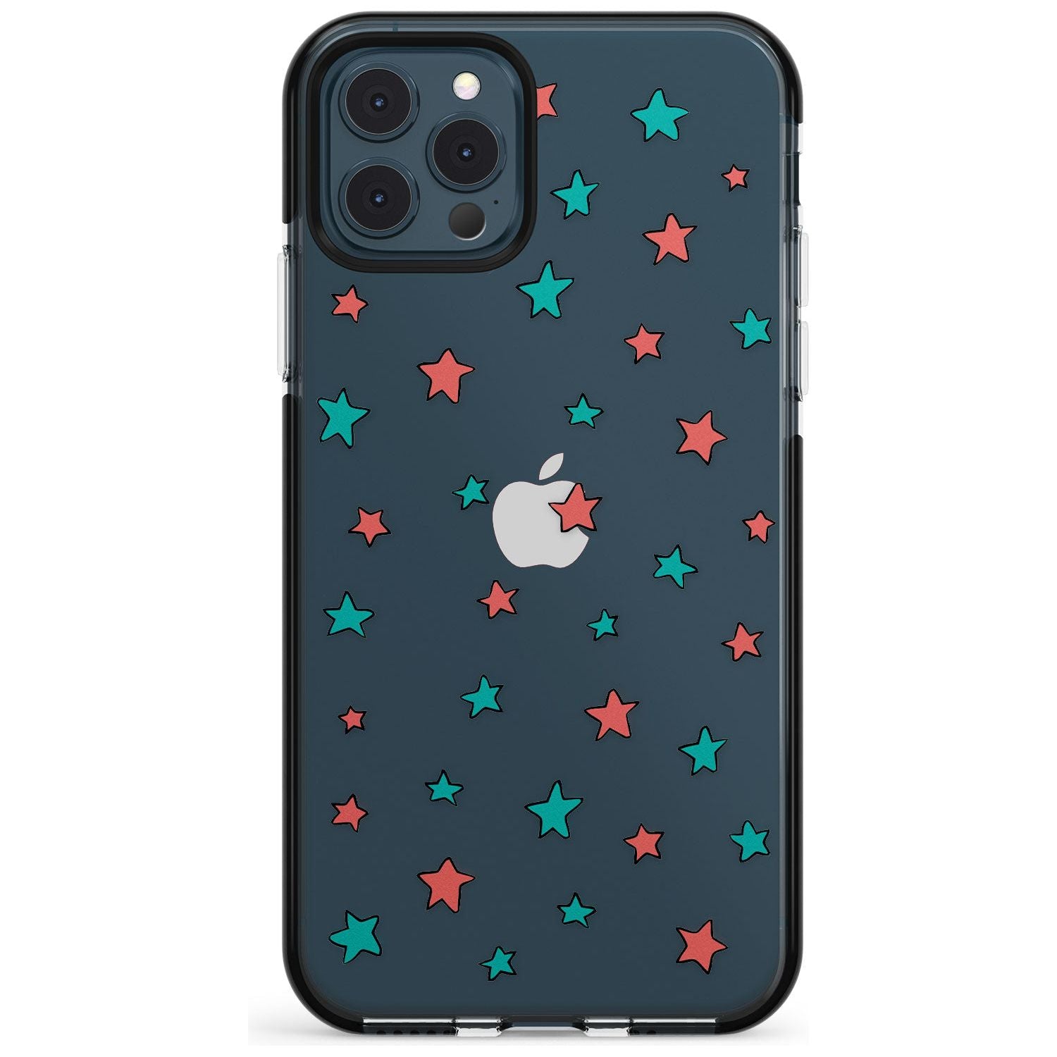 Heartstopper Stars Pattern Black Impact Phone Case for iPhone 11