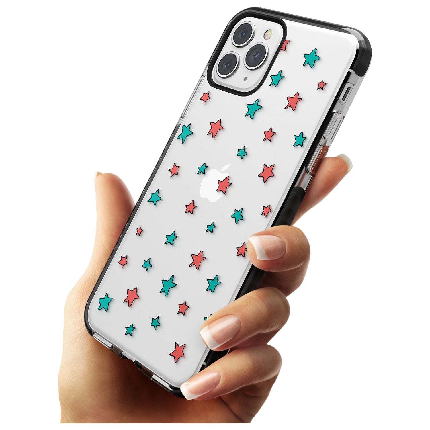 Heartstopper Stars Pattern Black Impact Phone Case for iPhone 11