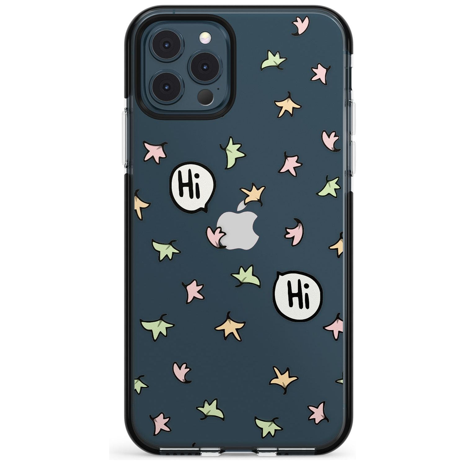 Heartstopper Leaves Pattern Black Impact Phone Case for iPhone 11