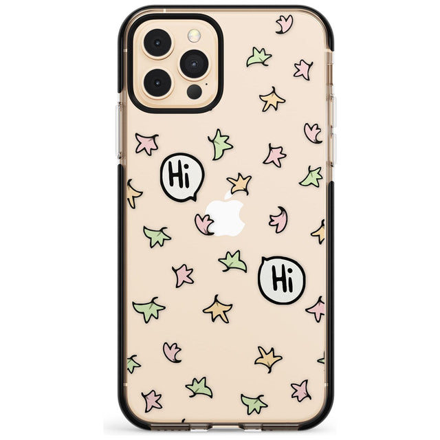 Heartstopper Leaves Pattern Black Impact Phone Case for iPhone 11