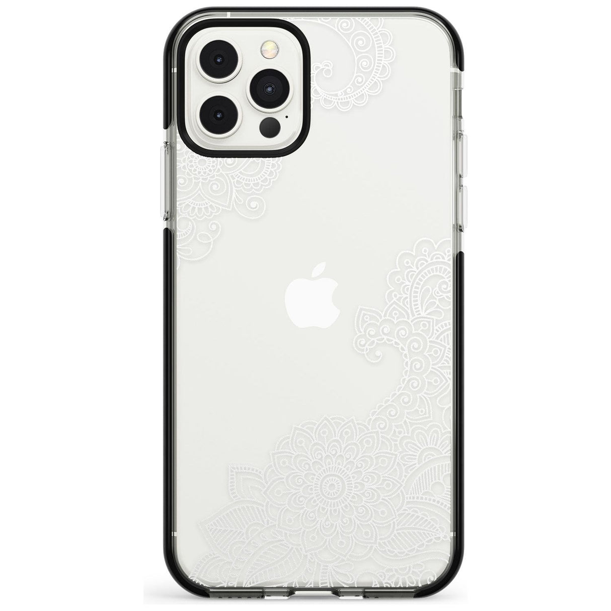 White Henna Botanicals Black Impact Phone Case for iPhone 11