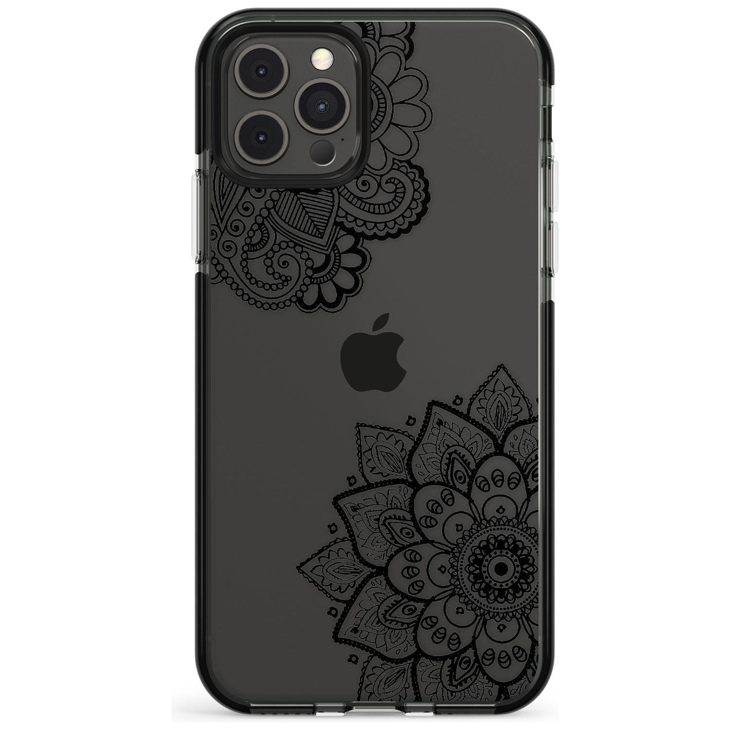 Black Henna Florals Black Impact Phone Case for iPhone 11