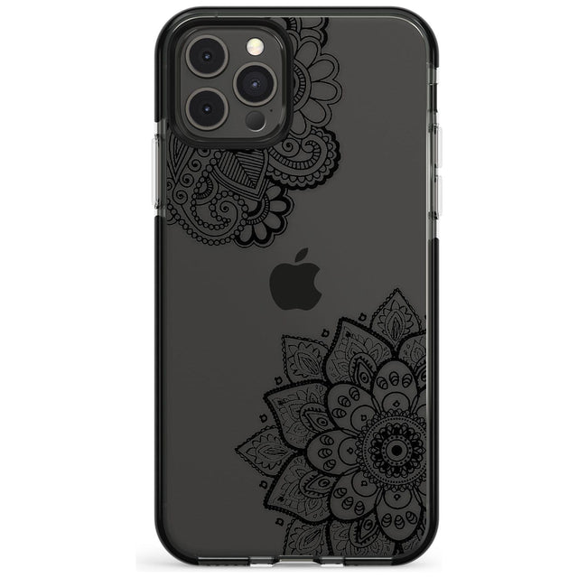 Black Henna Florals Black Impact Phone Case for iPhone 11