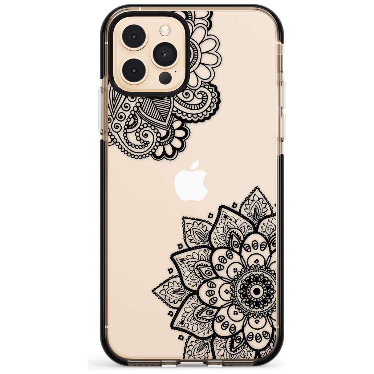 Black Henna Florals Black Impact Phone Case for iPhone 11