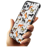 Horse Pattern Black Impact Phone Case for iPhone 11