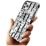 Monochrome Heads Black Impact Phone Case for iPhone 11