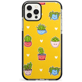 Plant Faces Kawaii Pattern Black Impact Phone Case for iPhone 11