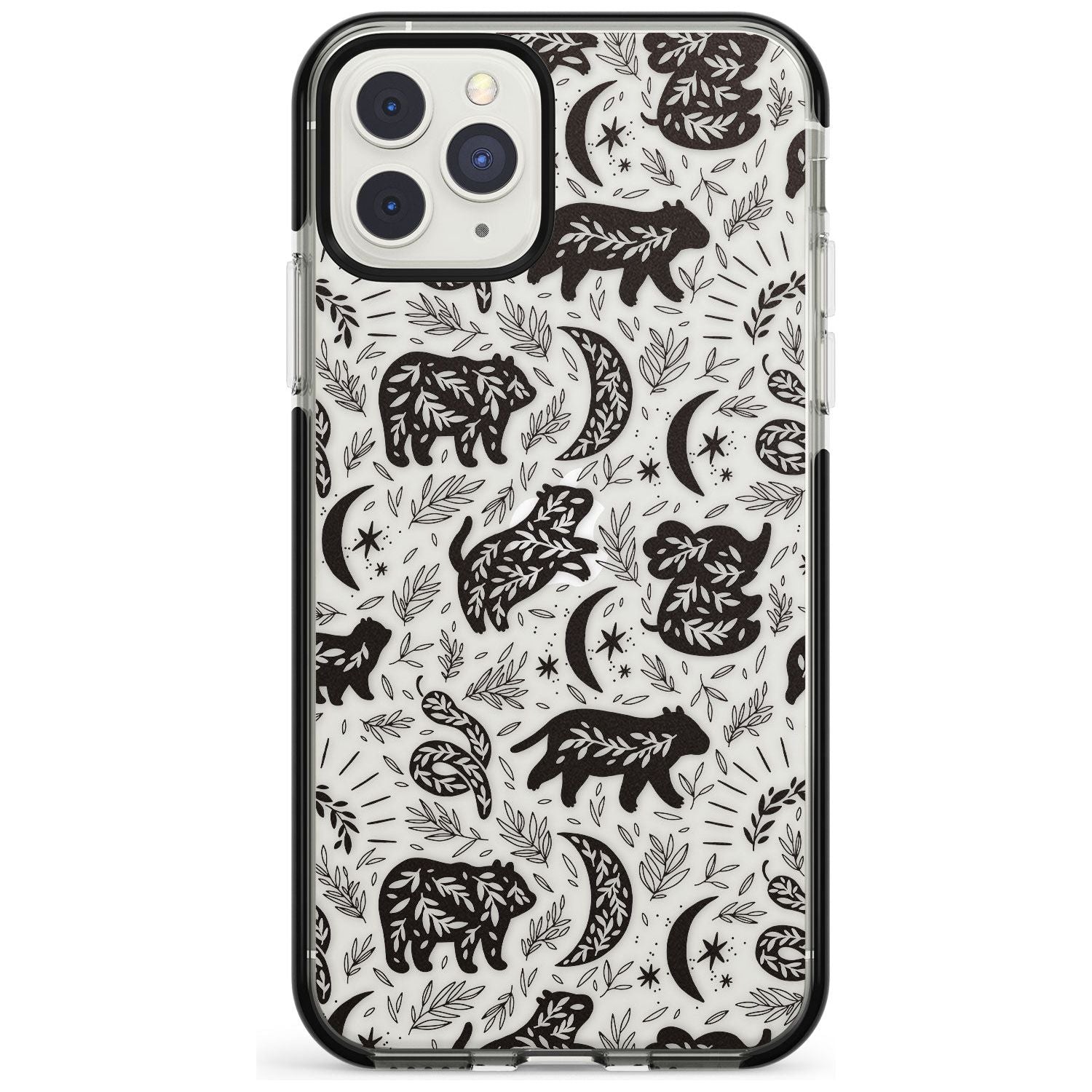 Leafy Bears Black Impact Phone Case for iPhone 11 Pro Max