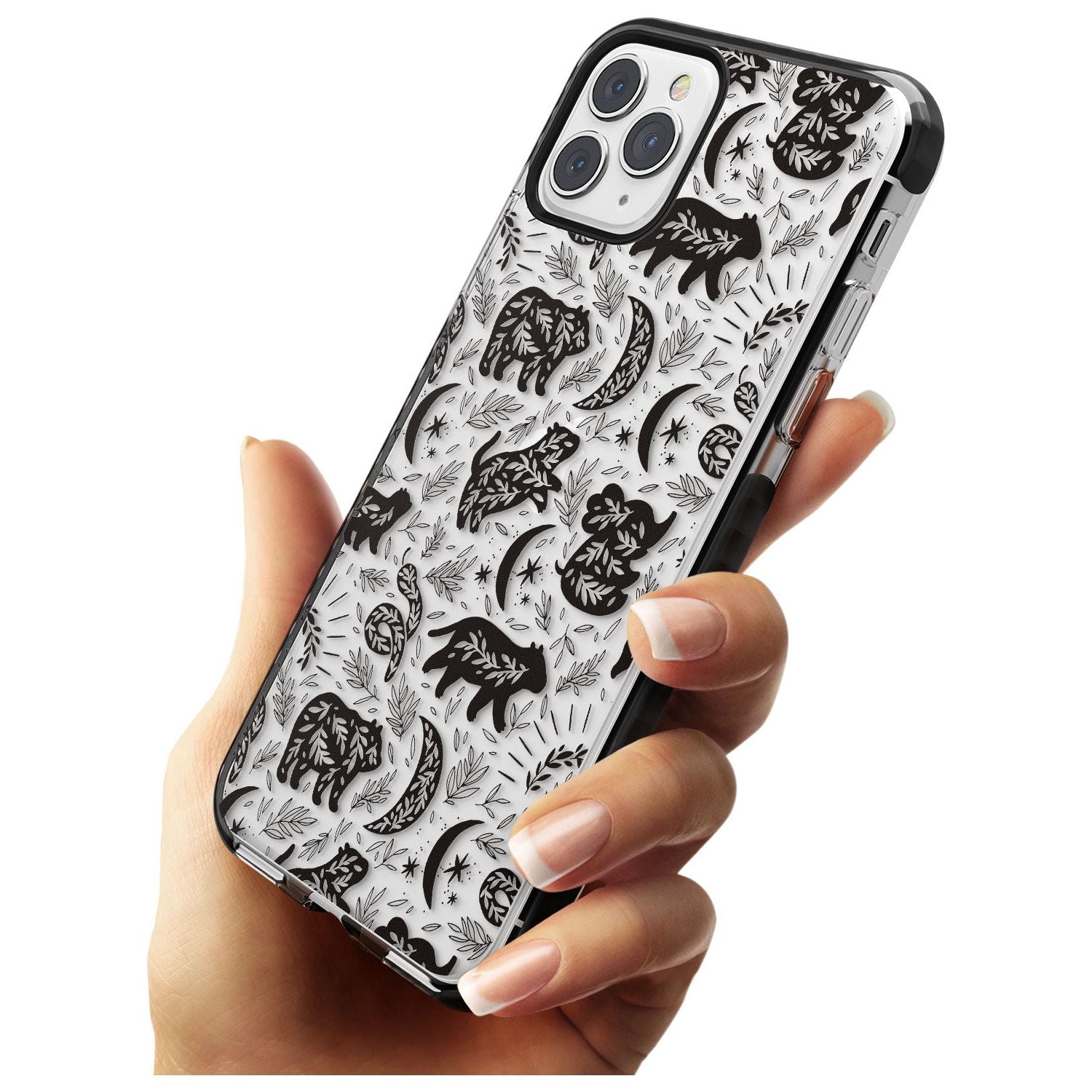 Leafy Bears Black Impact Phone Case for iPhone 11 Pro Max
